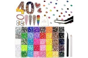 40 Colors Bedazzling Kit, 32,000Pcs 3mm Rhinestones, Platt Strass Stenar