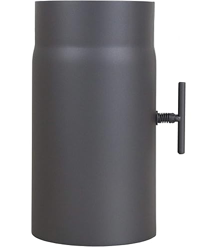 Tubo Regolabile 0-90 Gradi FIREFIX Tubo Per Stufa R150/2D In Acciaio Spesso 2 Mm (Tubo Fumetto) Di 150 Mm Di Diametro, Per Camini E Caminetti, Senotherm, Nero, 250 Mm Di Lunghezza Con