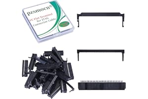 Pzsmocn 20 Sätze IDC 2*15 Zweireihig 30 Poliger Rechteckiger Buchsensteckverbinder FC Flache Weibliches Terminal 3 Teiliges Set 2,54 mm, 30 Poliger FC Adapter Flache Terminal für JTAG-Anschlusskabel.