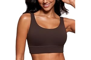 CRZ YOGA Mujer Butterluxe Sujetador Deportivo U Atrás Bajo Impacto Entrenamiento Yoga Crop Top con Almohadillas Incorporadas