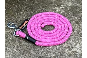 EQUIPRIDE Horse lead rope for Headcollar Reflective Length 2 meters 7 Amazing Colours (Pink)