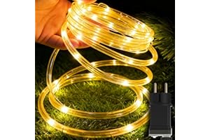 YRHome 30 m, 300 LED, tubo luminoso con spina, tubo esterno con timer, 8 modalità e dimmerabile, IP44, impermeabile, luce decorativa bianca calda, per interni, feste, Natale, giardino, terrazza