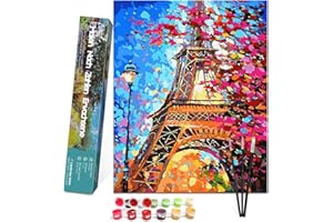 Bougimal Peinture par Numéro Adulte avec Pinceaux et Acryliques Bricolage Peintures Kits pour Adultes Enfants Seniors Débutant, pour la Décoration Intérieure maison - 40x50cm (sans Cadre)