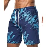 Danfiki Men's Swim Shorts Quick Dry Water Repellent Surfer Lined Hawaiian Vacation
