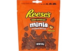 HERSHEY'S Reese's Mini Peanut Butter Cup Pouch, 120g Mini chocolats américains farcis au beurre d'arachide Hersheys