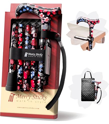 Merry Sticks Foldable Adjustable Designer Walking Stick, Folding Stick Includes A Practical Stick Pocket And An Intelligent Reflective Stick Holder 3 - View #11