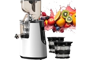 Nebula Grande Cold Press Slow Masticating Juicer for Whole Fruits – Ideal for Effortless Homemade Juices from Fresh Fruits and Vegetables - 45RPM with a 5-Year Warranty (Silver)