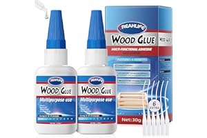 DREAHLIFE Colle Forte pour Bois 30gx2, Colle Bois Extra Forte pour Meubles, Intérieur & Extérieur, Bricolage, Plinthes, Armoire, Réparation Artisanale, Jardin, Bricolage