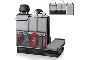 DOEDOEFONG Organizer Auto Portaoggetti Auto - Organizer Bagagliaio Auto con 7 Tasche di Diverse Dimensioni, Borsa Portaoggetti per Bagagliaio, Organizer per Auto Pieghevole e Impermeabile