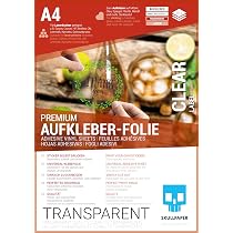 5 Films Adhésifs Transparents A4 Résistants Aux Intempéries Pour Imprimante Laser - Neufs
