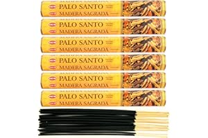 ‎AQASHA 6X Räucherstäbchen Hem verschiedene Düfte | Insgesamt 120 Sticks (Palo Santo)