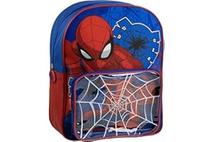 CERDÁ LIFE'S LITTLE MOMENTS Mochila Escolar Spider-Man Infantil con Bolsillo Transparente y Telaraña - Mochila Spiderman Azul y Roja Resistente para Niños Fans de Marvel