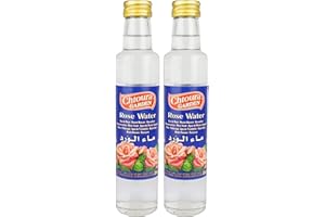 Chtoura Garden - Orientalisches Rosenwasser ideal zum Backen und Kochen - Blütenwasser zur Aromatisierung von Süßspeisen, Backwaren und Getränken im 2er Set á 250 ml Glasflasche