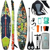 Niphean Tabla de surf de remo de 380 cm, capacidad de carga de 280 kg, tabla de SUP con accesorios completos de SUP y almohad