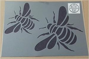 SOLITARYDESIGN Shabby Chic Stencil Bumble bee 2 sizes Rustic Mylar Vintage A4 297x210mm furniture wall art