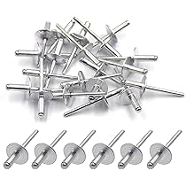 Blindnieten Edelstahl A2 Flachkopf - 3,0x16mm 50 Stück Gerillter Dorn