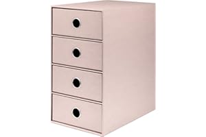 Rössler Papier 1524452584 - S.O.H.O. Caja de 4 cajones para DIN A5, con agujero de asa, Polvo, 250 x 175 x 320 mm, 1 unidad