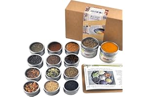 ‎DIRECT&FRIENDLY direct&friendly Bio Curry Set Geschenk DIY Gewürzset Geschenkset mit 14 verschiedenen Bio Gewürzen und Rezeptheft