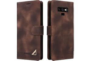 OKZone Coque pour Samsung Galaxy Note 9, Étui de Protection de Portefeuille Antichoc de Fente pour Carte, Support de Carte à Rabat en Cuir en PU Étui de Téléphone pour Samsung Galaxy Note 9 (Marron)