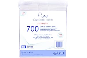 LCH Carrés de coton 5 x 5 cm Sachet de 700