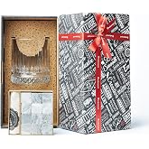 Classic Whiskey Cup Gift Set - 12 Piece Whiskey Stone with Gift Box - Gift Idea for Dads, D for Men and Women