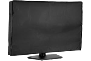 KALIONE Funda negra para monitor de 27 pulgadas, todo incluido, tela Oxford 420D, resistente al polvo, cubierta impermeable para pantalla de PC (71 x 46 x 10 cm)