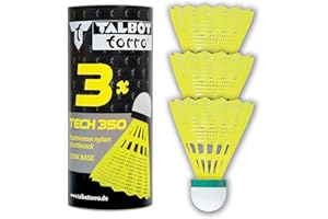 Volants de badminton TECH 350, jupe: jaune, vitesse: vert/lent