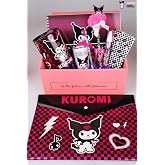 Kuromi Dekomus Gift Box &Ouml;zel Kutulu Lisanslı 9 Par&ccedil;a Kırtasiye Seti, Resim Defteri, Mor