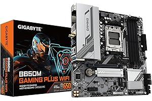 GIGABYTE TECHNOLOGY GIGABYTE B650M Gaming Plus WiFi Placa Base - Procesadores AMD Ryzen 9000, VRM de 5+2+2 Fases, hasta 8000 MHz DDR5, 2xPCIe 4.0 M.2, LAN 2.5GbE, WiFi 6E, USB 3.2 Gen 1