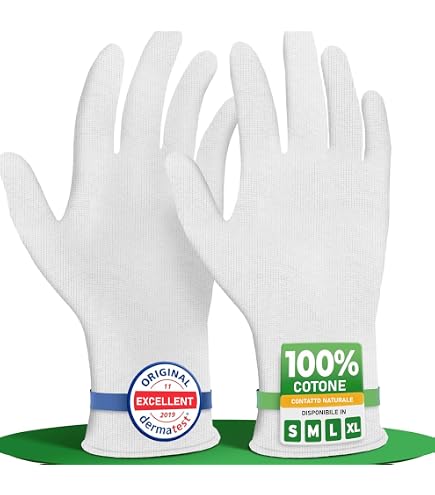 2 Paia Di Guanti In Cotone Senza Dita – Leggeri, Traspiranti, Per Eczema, Sport E Cura Delle Mani