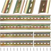 VooGenzek 6 Pieces 3 Types Slotted DIN Rail, with 16 Screws, for Terminals and Contactor Series, 100/200/300 mm, Alloy Steel