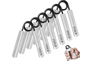 TOOSOAR® 6 st metallhandgrepp, underarmstränare 100LB-350LB, underarmsverktyg för nybörjare till proffs