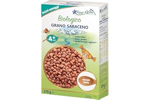 FLEUR ALPINE Cereali di Grano Saraceno Biologici per Bebè - Porridge per Deliziose Colazioni | Cereali senza glutine nutrienti e facili da preparare 4 mesi e oltre senza zuccheri aggiunti | 7 porzioni