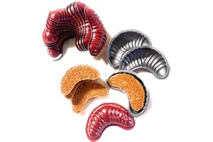 CULIMI Mini Stampini per Biscotti Spicchi di Sole - Stampo a mezzaluna alla vaniglia - Vanillekipferl Set di 20 stampi da 7 cm - Forma Cornetti alla Vaniglia Rivestimento Antiaderente