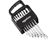 Amazon Basics - Set combinazione cricchetto-chiave, metrico, 7 pezzi