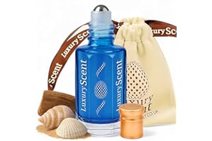 Perfume Oil Ocean Cedar 6ml Roll-On by Luxury Scent – Long Lasting Alcohol-Free Unisex Attar with Clean Fresh Musky Floral Arabian Inspired Notes, Travel Size Body Oil Fragrance for Men & Women