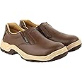 Liberty Warrior 3003-123 Slip On Safety Shoes for Men, Steel Toe, Double Density, Black, White & Brown, Sizes-5UK-11UK