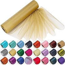 Rotolo di tessuto trasparente in organza, 29 cm x 25 m, color verde acqua, elegante panno
