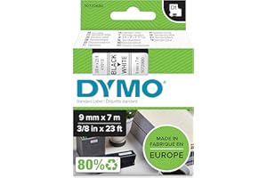 DYMO D1 etichette originali | 9 mm x 7 mm | stampa bianca su nero | etichette autoadesive per etichettatrice LabelManager | 1 Pezzo