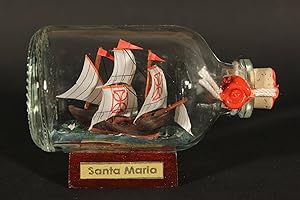 BUDDEL-BINI Santa Maria Mini Buddelschiff 50 ml ca. 7,2 x 4,5 cm Flaschenschiff