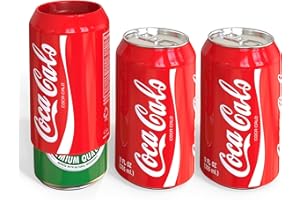 BeerSkin Skywin Silicone Can Sleeve, 3 Pack 12 oz (355 ml) Silicone Can Cover, Soda Can Sleeve, Hides Can by Disguising it as a Can of Soda (Red)