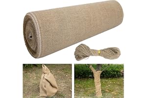 PURPLE STAR 0.4x6M Tree Wrap Rolls - Outdoor Plant Frost Protection-Natural Burlap Wrap Tree Trunk Guard Protector,Frost & Freeze Protection Cloth for Outdoor Trees, Shrubs, Plants in Winter