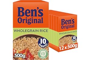 Ben's Original Wholegrain Brown Rice, Bulk Multipack 12 x 500 g boxes (Total 6 kg)