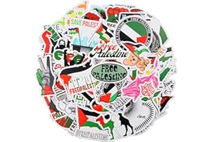 AWCIGG 110 Pezzi Adesivi Palestina Adesivi Gratuiti Palestina Adesivi Paraurti Palestina Adesivi per Laptop Bottiglia D'acqua Chitarra Scrapbooking Skateboard Bici
