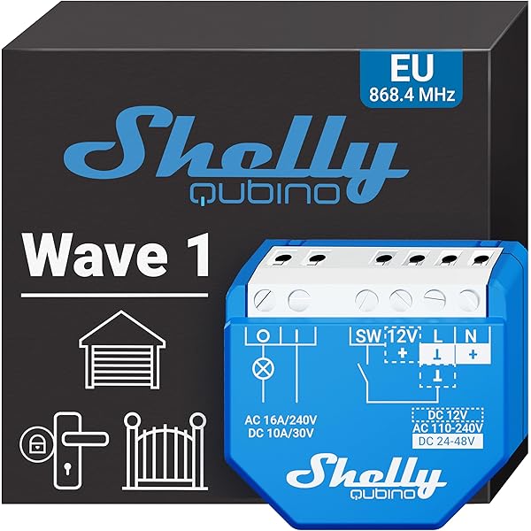 Fibaro Single Smart Module – Z-Wave Plus Dry Contact Switch, FGS-214, Works With Smart Home Hubs