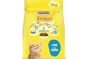 FRISKIES | Chat | Croquettes complètes pour Chats Adultes | Au Thon et aux Légumes | Aliment Complet Riche en Vitamines et Minéraux | Sac | 3 KG