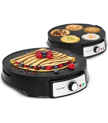 Efficient Pancake Maker with Non-Stick Surface, Uniform Heating for