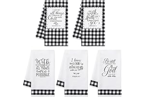 R HORSE küchentücher küche für die Küche - 5 Stück Christliche Geschenke für Frauen Männer Handtücher für Küchenzubehör Religiöse Weihnachten Housewarming Geschenk Weiche Handtücher, 40×60cm