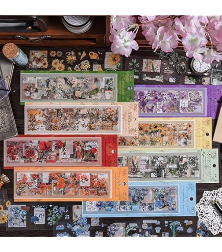 40 pièce/pack coloré papillon rétro Art manuel journal bricolage décoration PET autocollant pour Album cahier fille fournitures décoratives  21