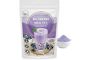 Blueberry Bubble Milk Tea Instant 3in1 Powder Mix - 1kg (33 Drinks) | For Boba Tea, Milkshake, Blended Frappe and Bakery | Authentic Taiwan Recipe | 0 Trans Fat, No Preservatives by Moriyama Teahouse